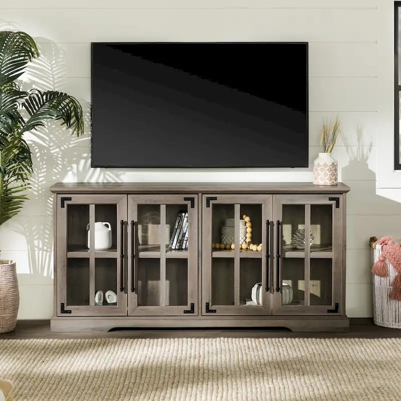 Meuble TV rustique 4 portes de 58 po