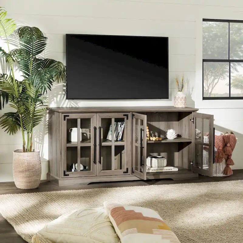 Meuble TV rustique 4 portes de 58 po