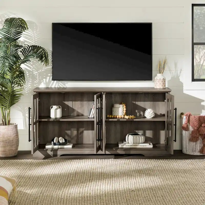 Meuble TV rustique 4 portes de 58 po