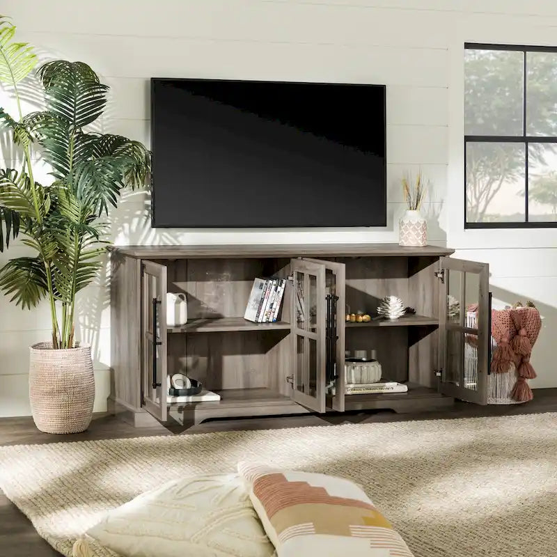 Meuble TV rustique 4 portes de 58 po