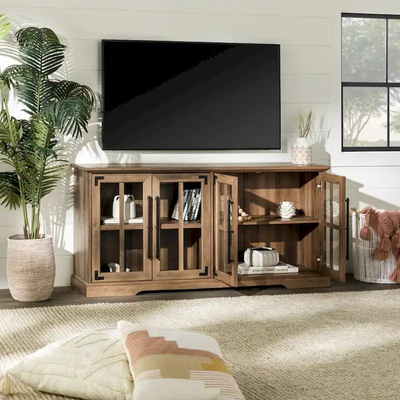 Meuble TV rustique 4 portes de 58 po