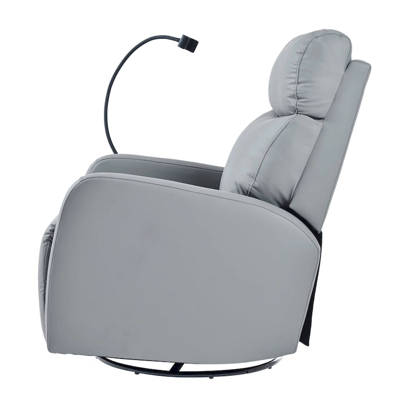 Fauteuil Inclinable Pivotant Électrique en PU avec Rotation à 270°, Inclinaison Électrique de 95-160° et Deux Ports USB - Capacité de 150 kg