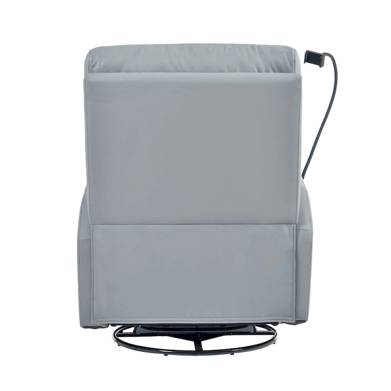 Fauteuil Inclinable Pivotant Électrique en PU avec Rotation à 270°, Inclinaison Électrique de 95-160° et Deux Ports USB - Capacité de 150 kg