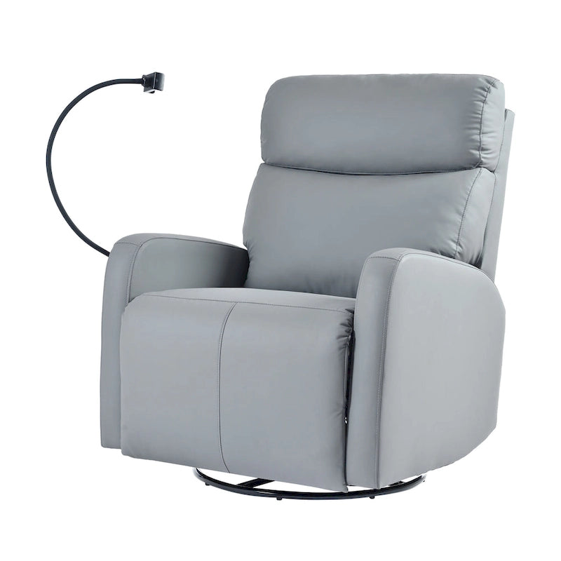 Fauteuil Inclinable Pivotant Électrique en PU avec Rotation à 270°, Inclinaison Électrique de 95-160° et Deux Ports USB - Capacité de 150 kg