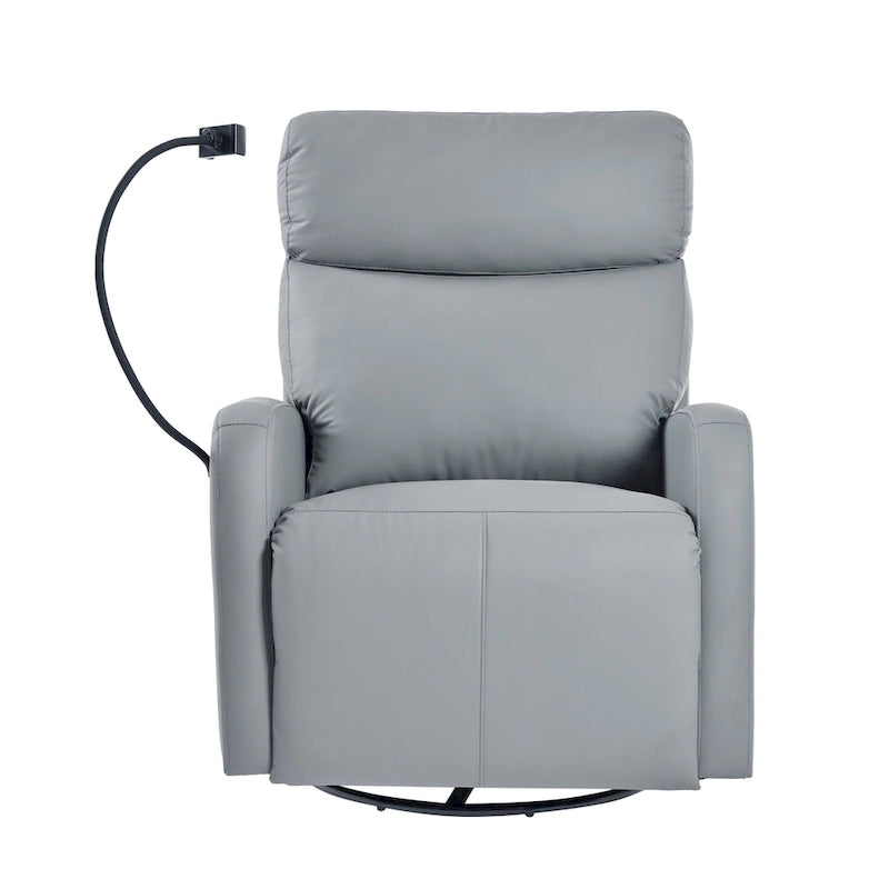 Fauteuil Inclinable Pivotant Électrique en PU avec Rotation à 270°, Inclinaison Électrique de 95-160° et Deux Ports USB - Capacité de 150 kg