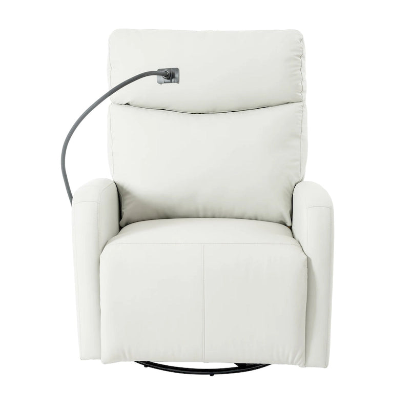 Fauteuil Inclinable Pivotant Électrique en PU avec Rotation à 270°, Inclinaison Électrique de 95-160° et Deux Ports USB - Capacité de 150 kg