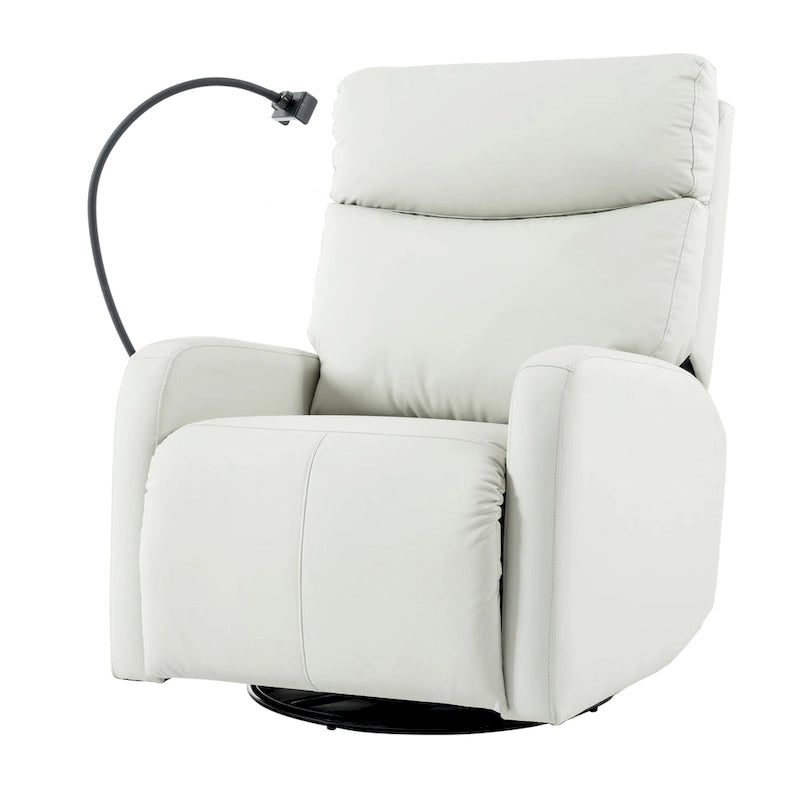 Fauteuil Inclinable Pivotant Électrique en PU avec Rotation à 270°, Inclinaison Électrique de 95-160° et Deux Ports USB - Capacité de 150 kg