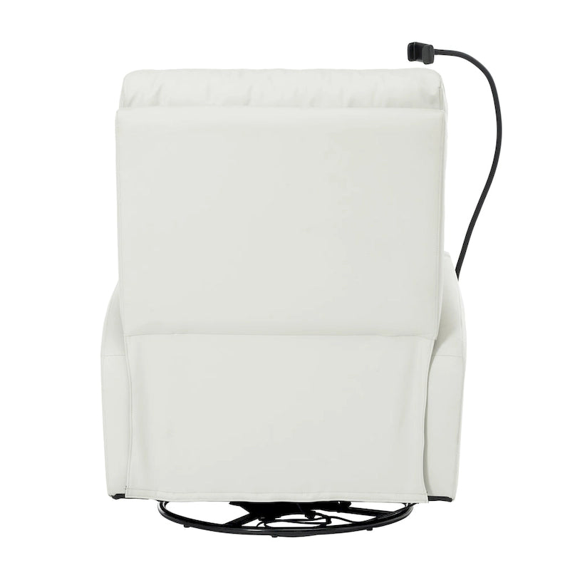 Fauteuil Inclinable Pivotant Électrique en PU avec Rotation à 270°, Inclinaison Électrique de 95-160° et Deux Ports USB - Capacité de 150 kg