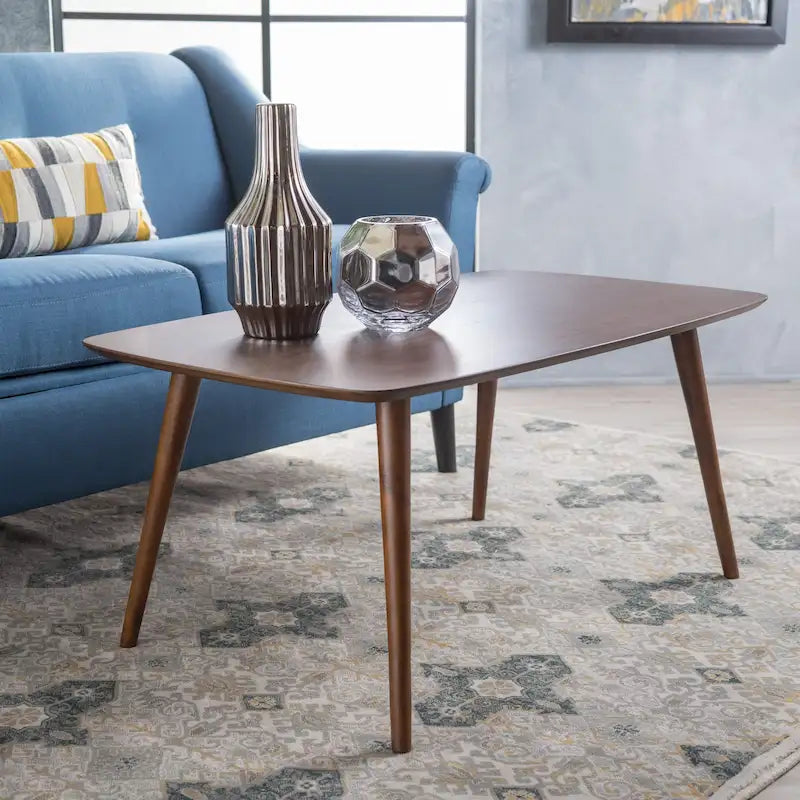Table basse rectangulaire en bois Mid-Century – 39.50L x 23.70l x 18.25H