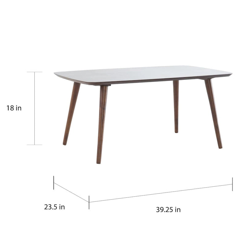Table basse rectangulaire en bois Mid-Century – 39.50L x 23.70l x 18.25H