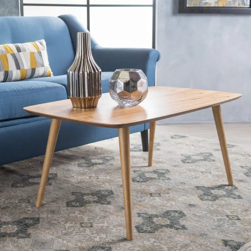 Table basse rectangulaire en bois Mid-Century – 39.50L x 23.70l x 18.25H