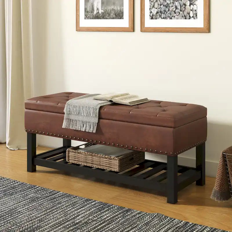 Banc Pouf Rectangulaire de 109 cm de Large - 109 L x 43 P x 48 H