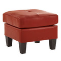 Petit pouf carré en similicuir