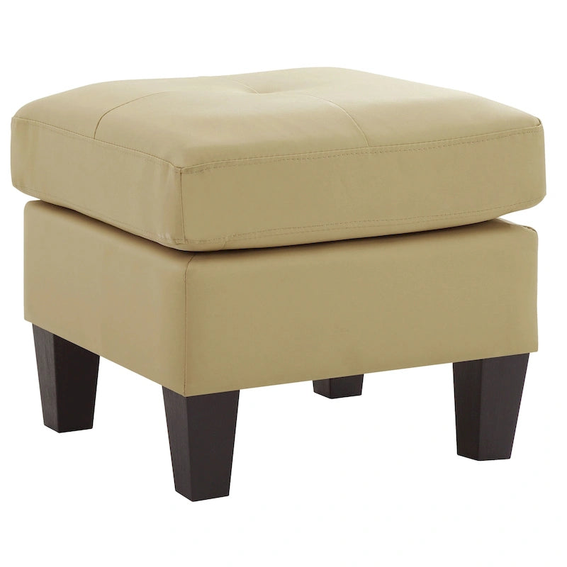 Petit pouf carré en similicuir
