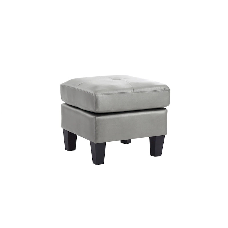 Petit pouf carré en similicuir