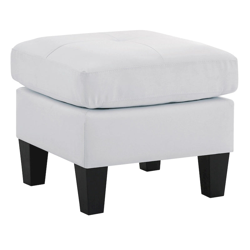 Petit pouf carré en similicuir