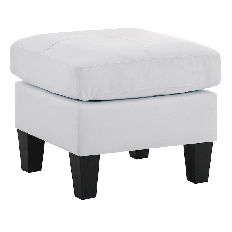 Petit pouf carré en similicuir