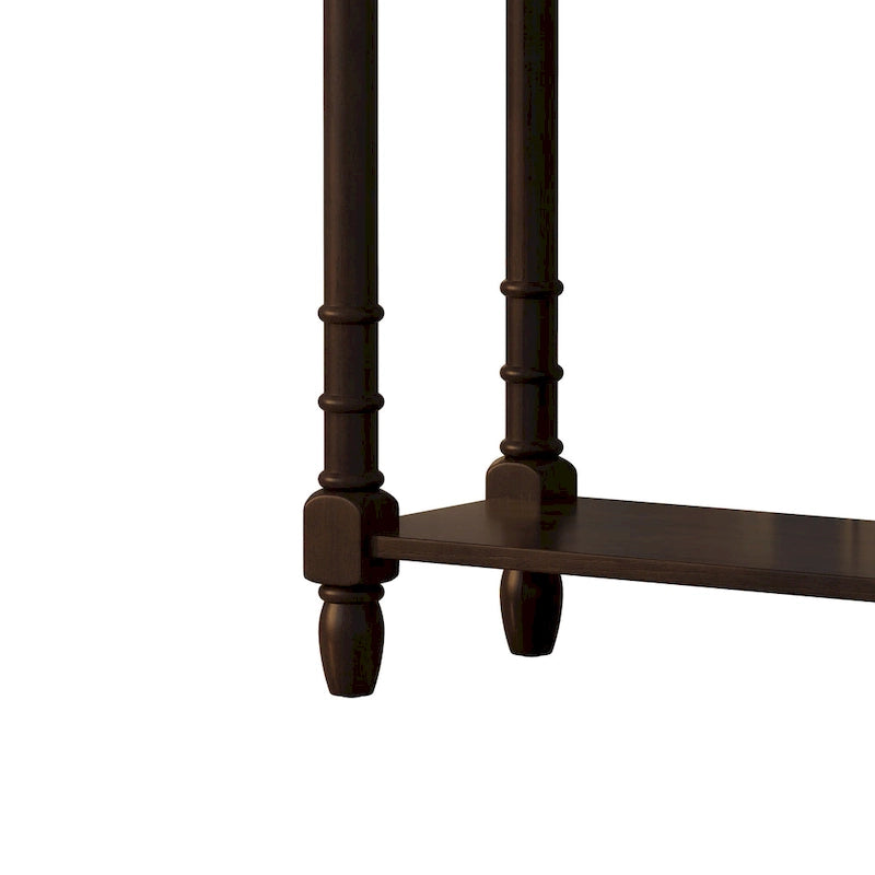 Console d'entrée avec deux tiroirs de rangement et une étagère inférieure