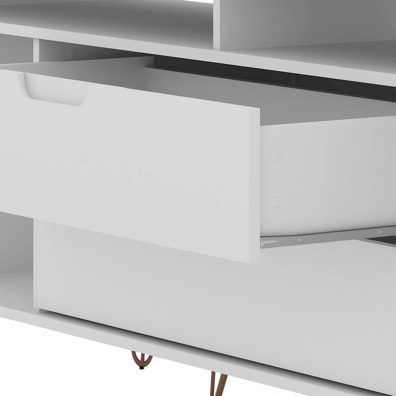 Meuble TV Console à Pieds Métalliques 62,99 po