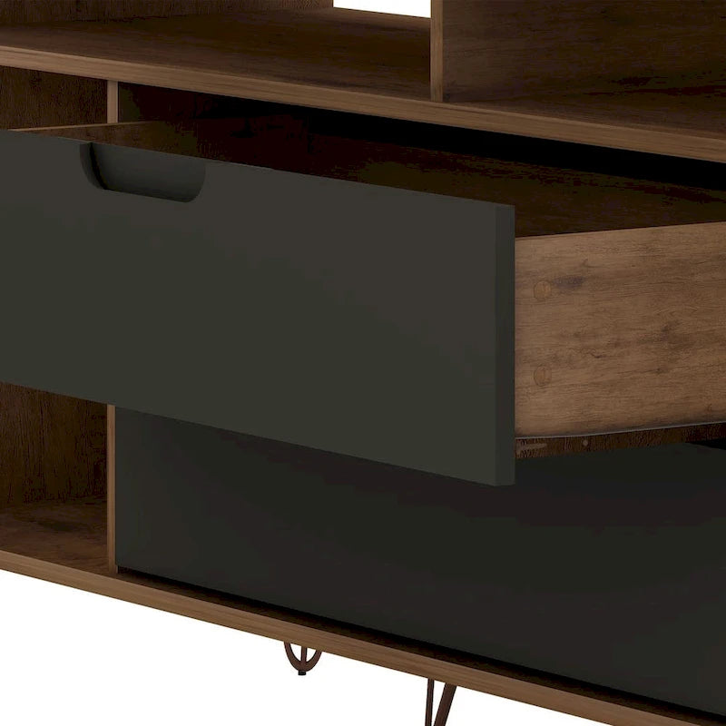 Meuble TV Console à Pieds Métalliques 62,99 po