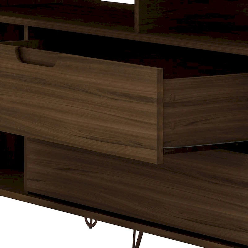 Meuble TV Console à Pieds Métalliques 62,99 po