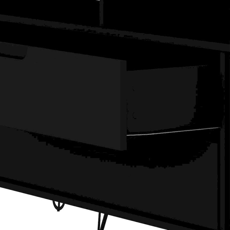 Meuble TV Console à Pieds Métalliques 62,99 po