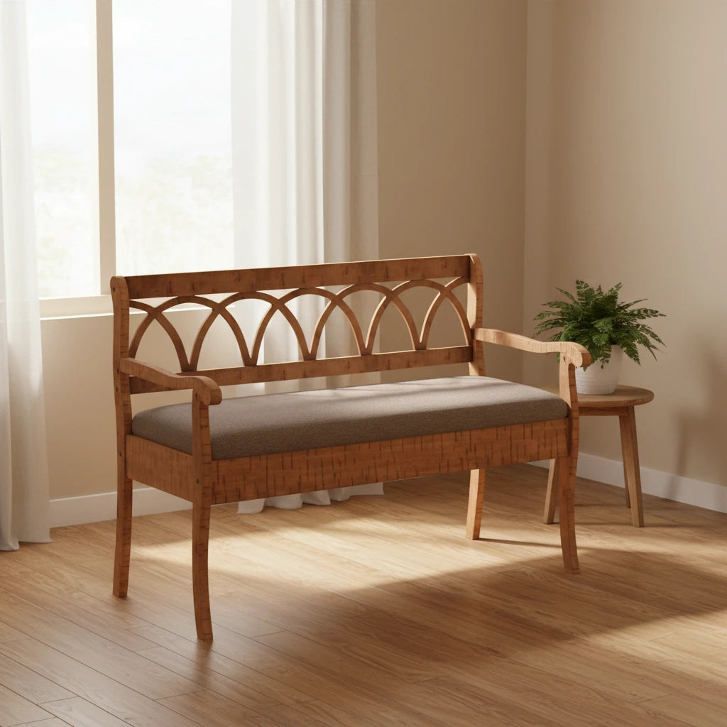 Copper Grove Watchorn Storage Bench with Seat Cushion