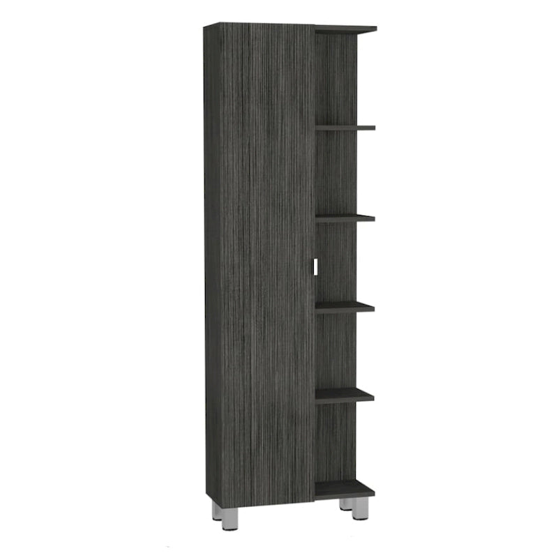Armoire à Linge Murale avec 4 Étagères Intérieures et 5 Étagères Extérieures