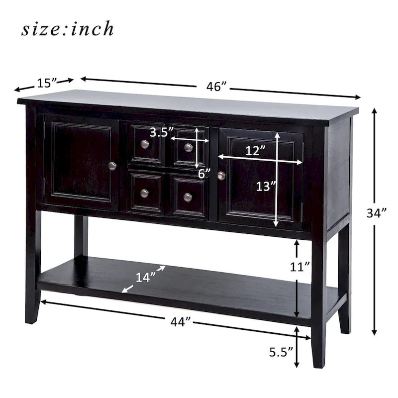 Console de buffet rétro