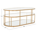 Table basse en verre Art Déco à 3 étagères - 42Lx21Px17H