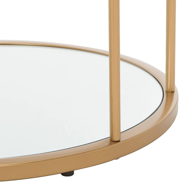 Table basse en verre Art Déco à 3 étagères - 42Lx21Px17H