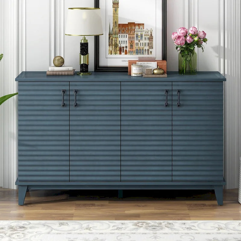 Buffet avec 4 portes grand rangement avec étagères réglables