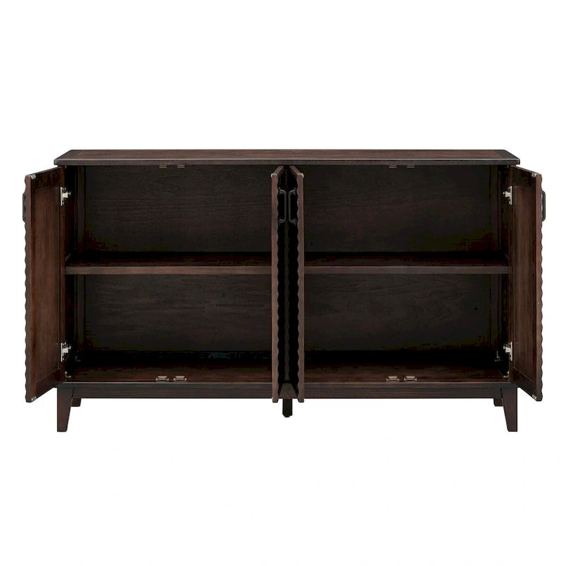 Buffet avec 4 portes grand rangement avec étagères réglables