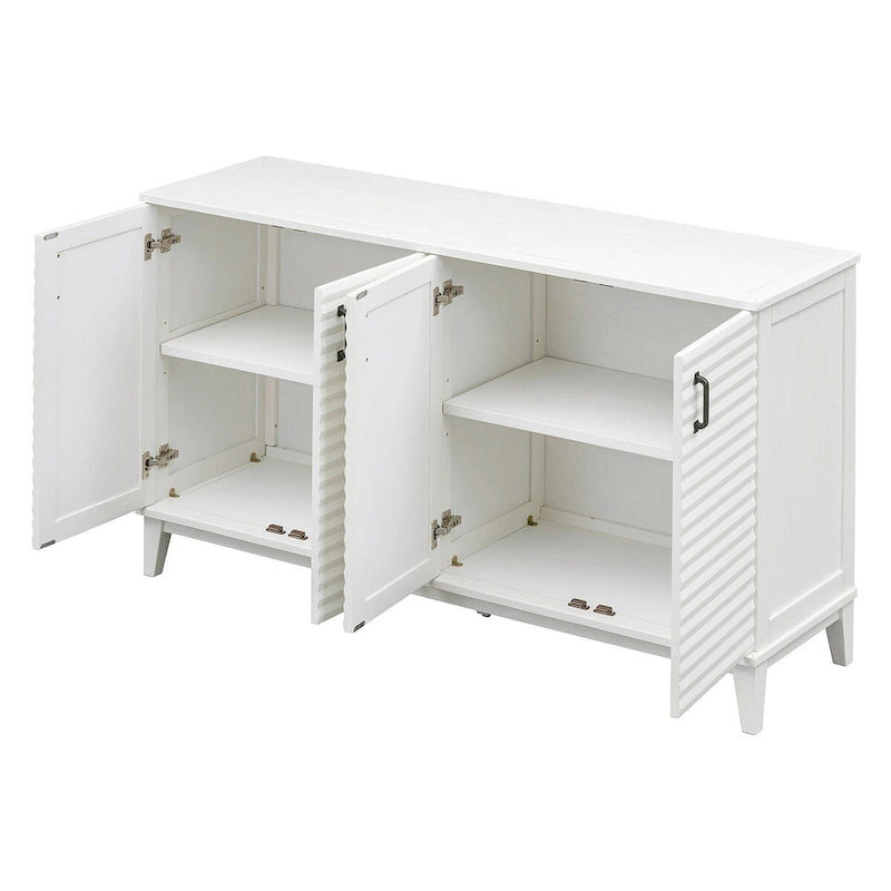 Buffet avec 4 portes grand rangement avec étagères réglables