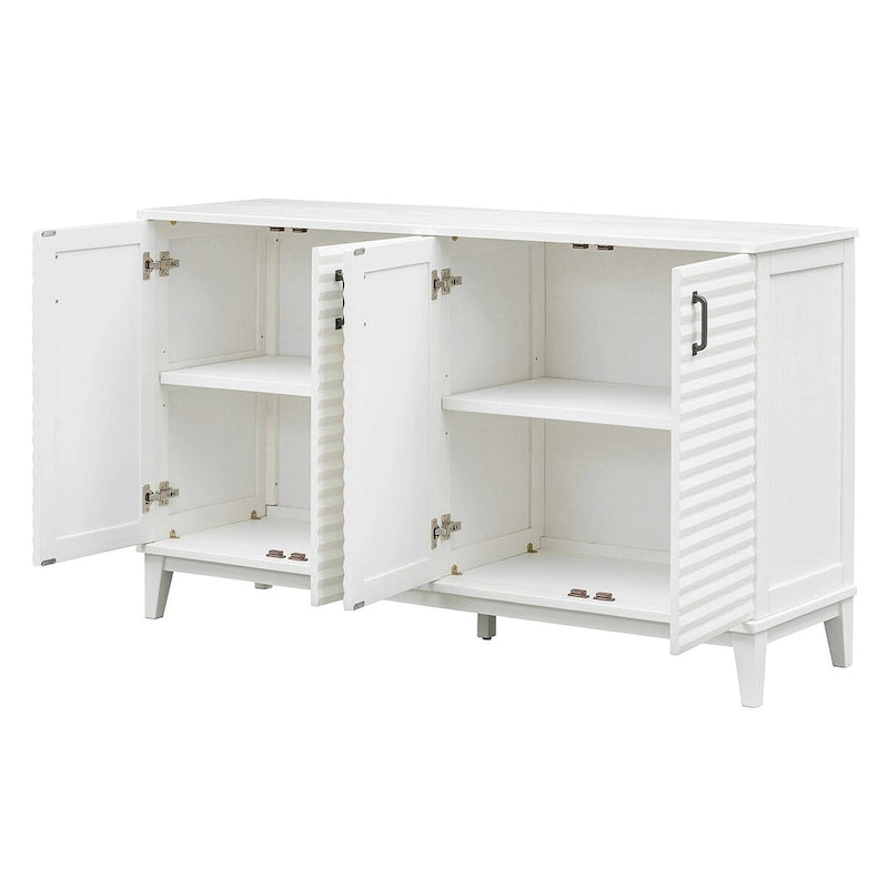 Buffet avec 4 portes grand rangement avec étagères réglables