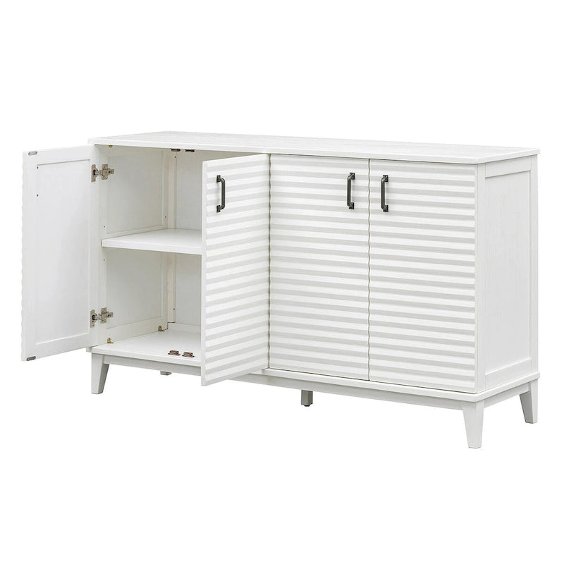 Buffet avec 4 portes grand rangement avec étagères réglables