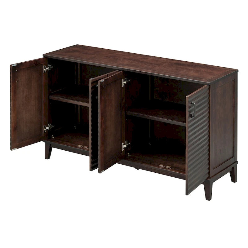 Buffet avec 4 portes grand rangement avec étagères réglables