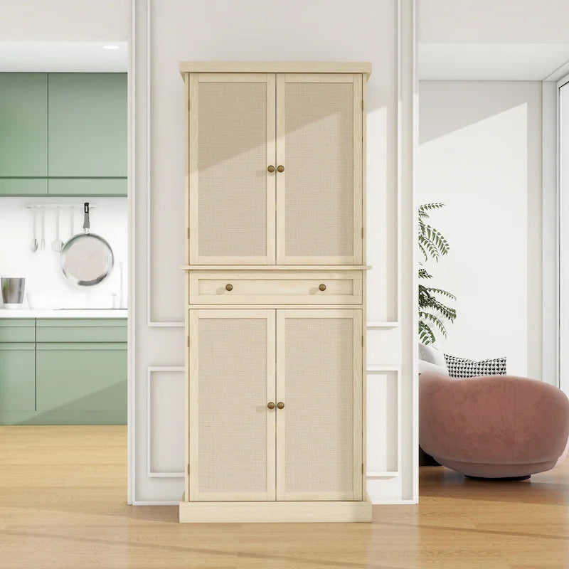 Meuble bas 4 portes et 1 tiroir avec 4 étagères intérieures réglables
