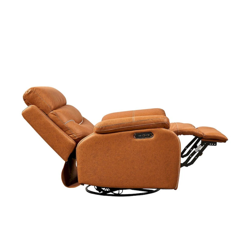 Fauteuil inclinable à bascule double moteur, pivotant, appui-tête motorisé, chargement USB