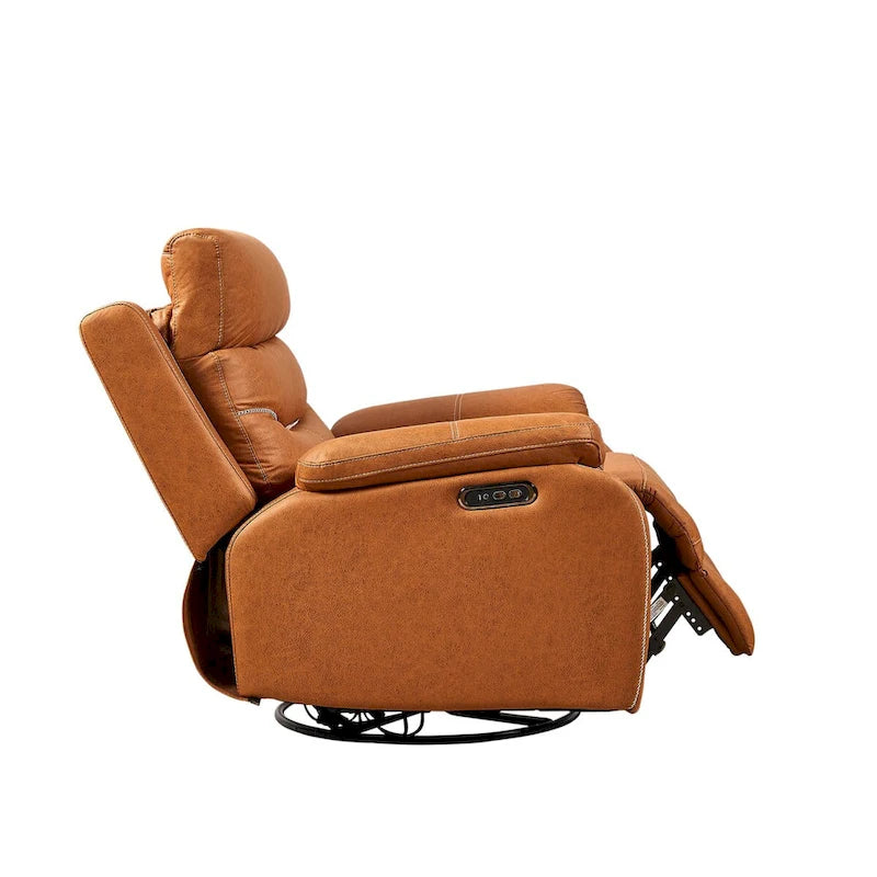 Fauteuil inclinable à bascule double moteur, pivotant, appui-tête motorisé, chargement USB