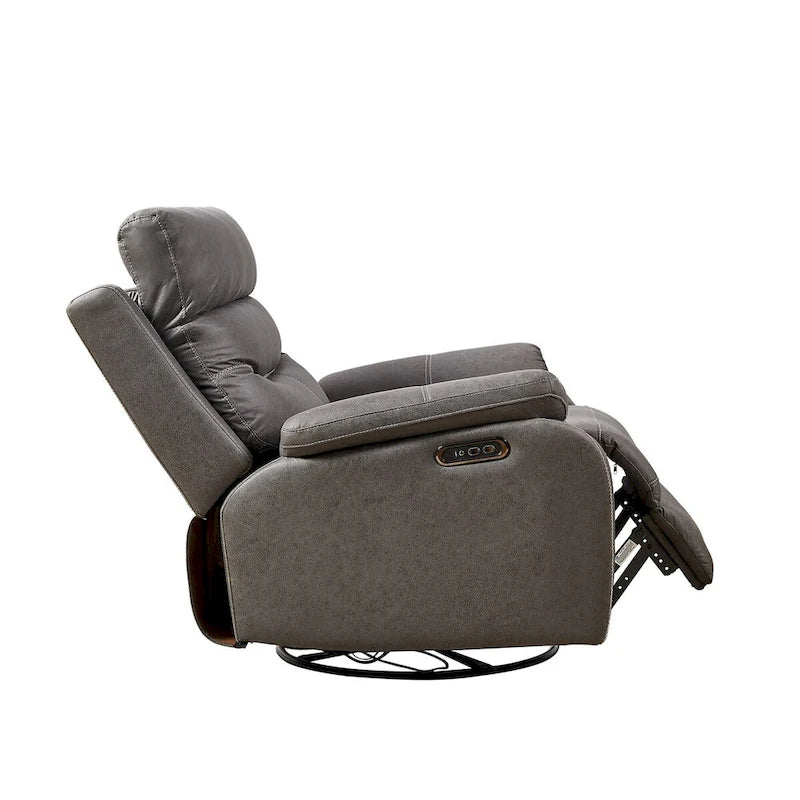 Fauteuil inclinable à bascule double moteur, pivotant, appui-tête motorisé, chargement USB