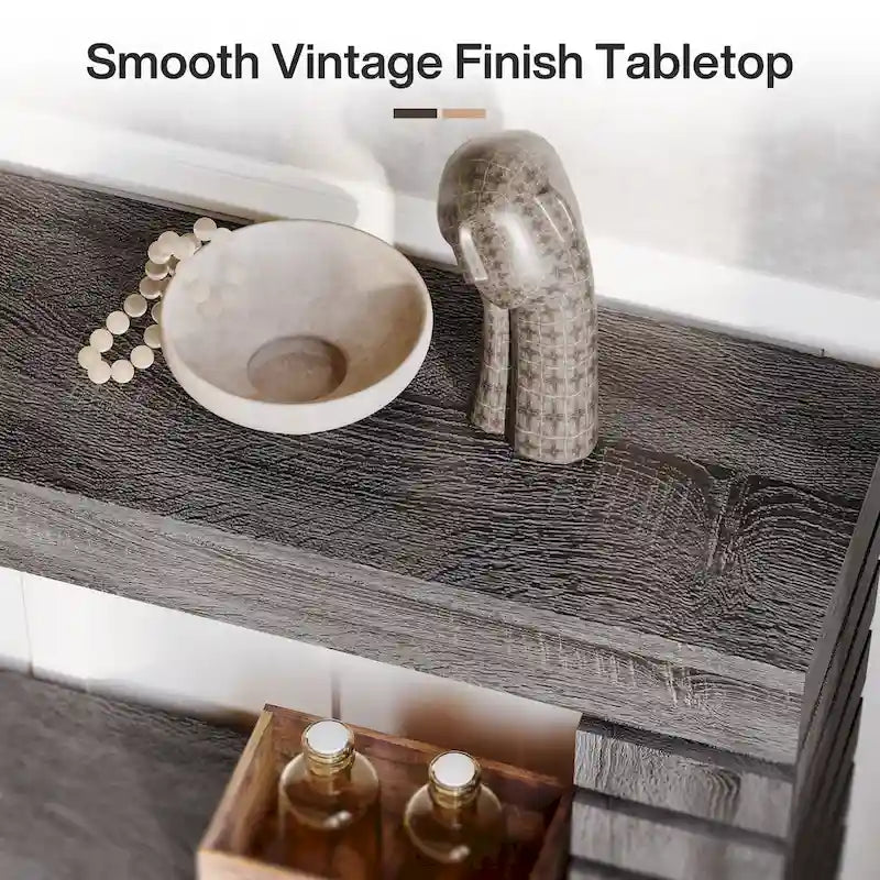 Console longue de 70,8 pouces, table étroite pour entrée et salon