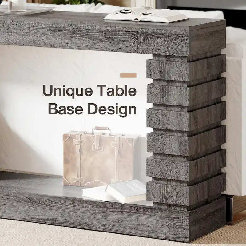 Console longue de 70,8 pouces, table étroite pour entrée et salon