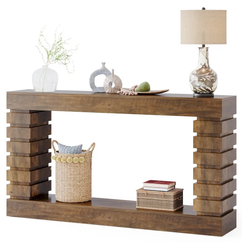 Console longue de 70,8 pouces, table étroite pour entrée et salon