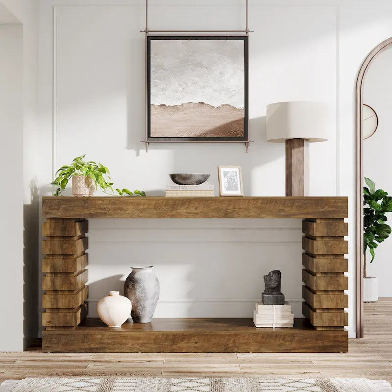 Console longue de 70,8 pouces, table étroite pour entrée et salon