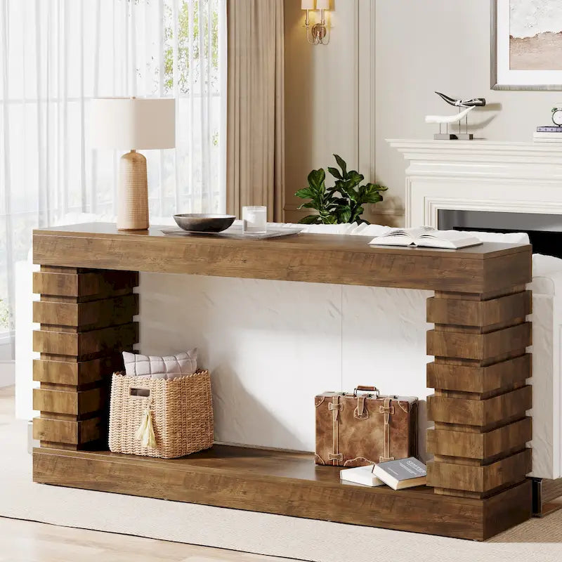 Console longue de 70,8 pouces, table étroite pour entrée et salon