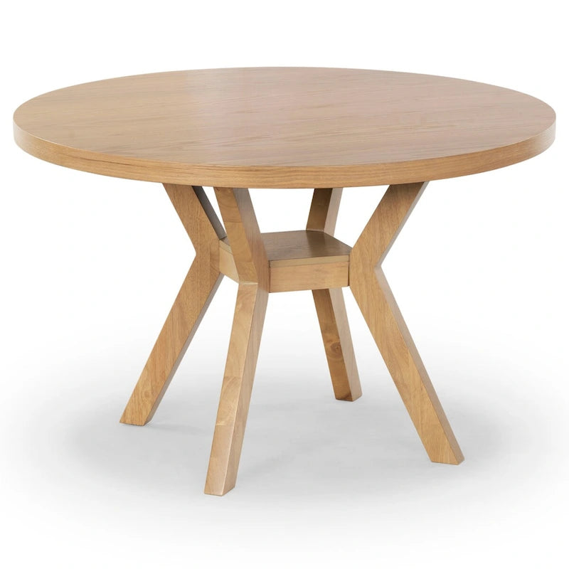 Table à manger ronde en bois de 48 po - Naturel - 48Wx48Dx30H