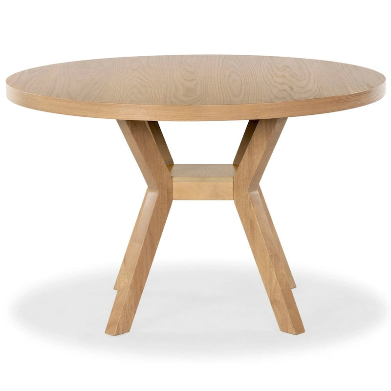 Table à manger ronde en bois de 48 po - Naturel - 48Wx48Dx30H
