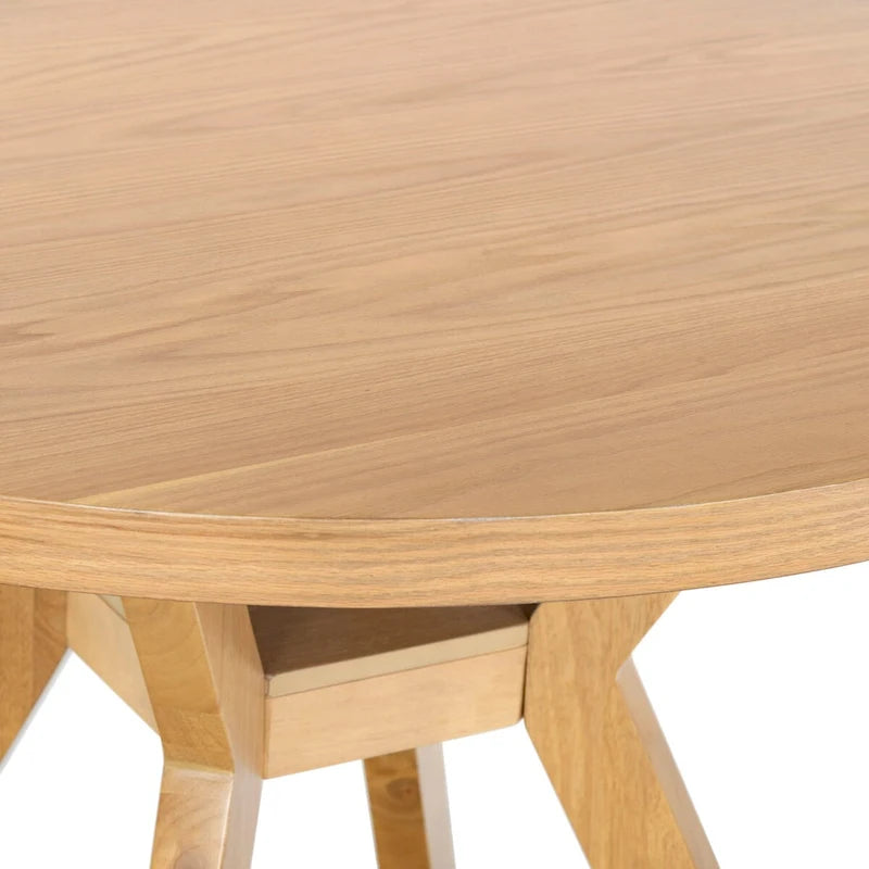 Table à manger ronde en bois de 48 po - Naturel - 48Wx48Dx30H
